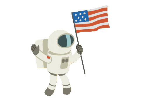 Astronaut mascot loop GIF with background removed